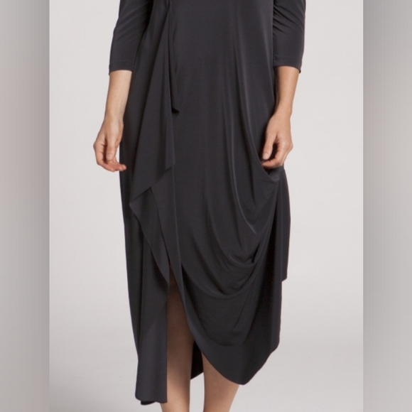 🇨🇦 SYMPLI black drama dress, 3/4 Sleeve size 6, NWT - Picture 6 of 16